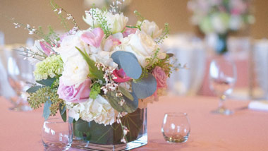 table setting at Plainridge Park Casino