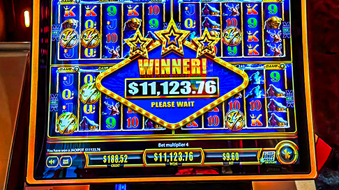Jackpot hit on a slot machine