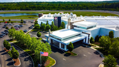 over head aerial view of casino